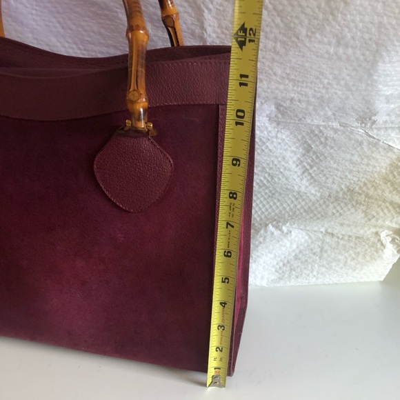 Authentic Gucci Diana Bamboo Burgundy Tote Bag - Picture 4 of 15